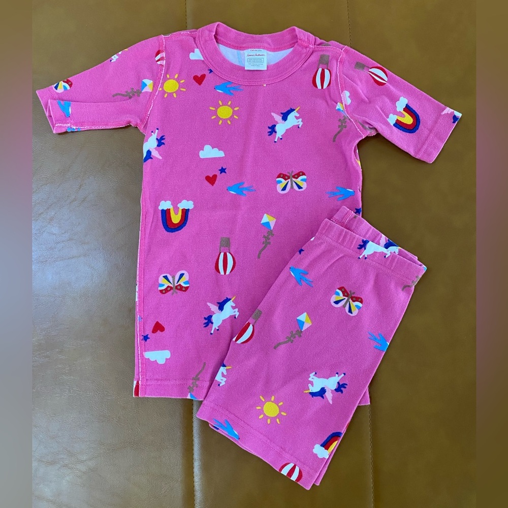 Hanna Andersson Pink Unicorn Kids Pajama Set